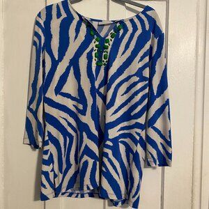 Susan Graver |  Zebra Print Blouse